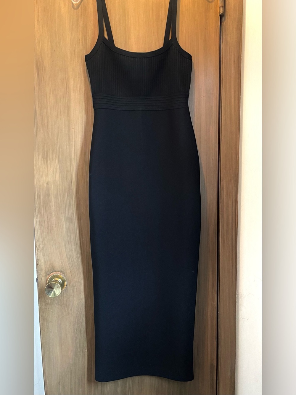 AKIRA Black Bandage Midi Dress